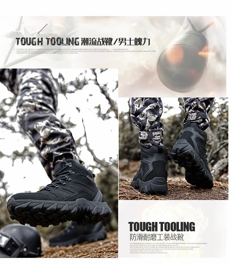 High Men´s Hiking Boots for Men Sneakers Deals Casual Male Shoes Sports and Leisure Outdoor Wear-resistant Non-slip Ankle Fabric