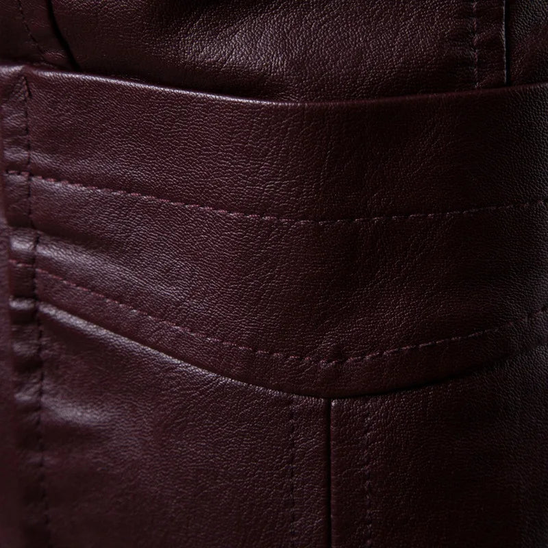 2026 Men's Leather Suits Jackets Blazers Slim Fashion Male PU Leather Overcoats Blazers Jackets Coats Oversized Leather Jacket