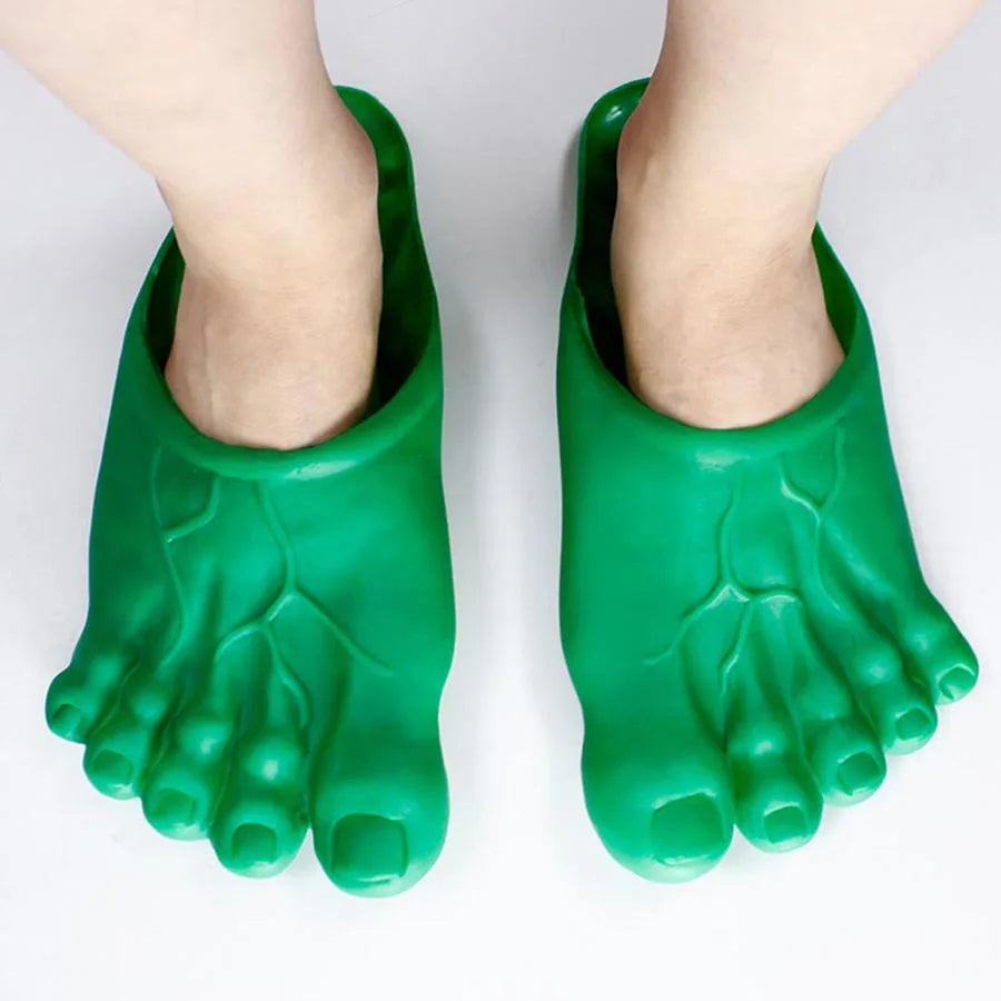 Funny Slippers Man Women Footwear Shoes Fashion Outdoor Beach Couple Slippers Role Playing Bigfoot Amazing Sandals Of The Hulk