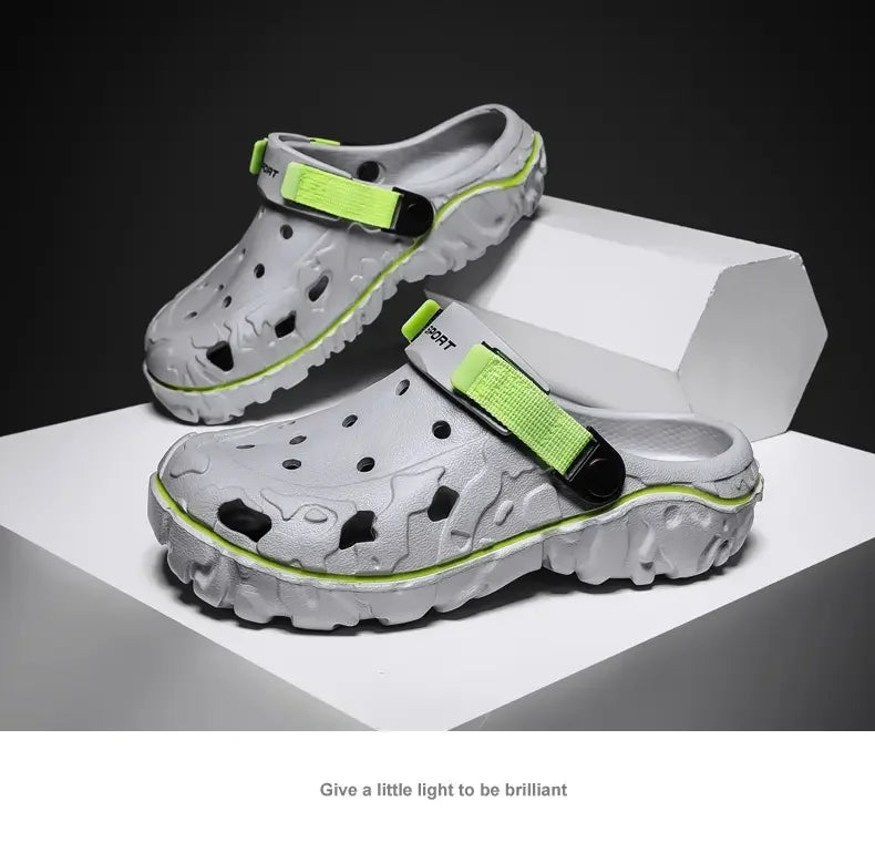Men's Sandals Summer Clogs Non Slip Beach Trend Casual Sandals Breathable Thick Bottom High Quality Hole Shoes Big Size 45 46 47
