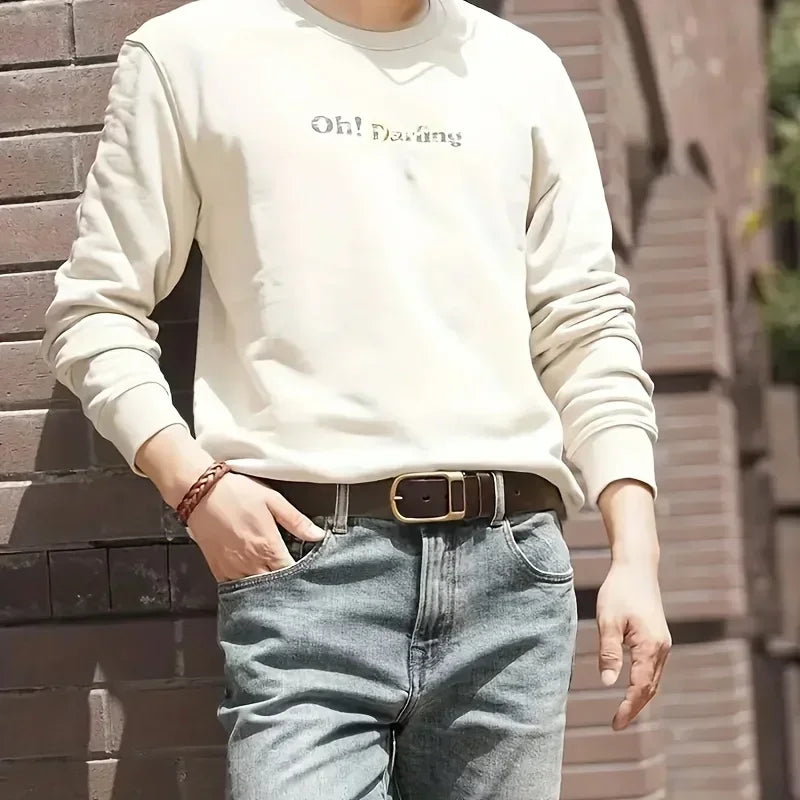 Men's Trendy Casual Belt For Men Coboy Style Belts Pin Buckle Belt Jeans Retro Belt Business Casual Belts