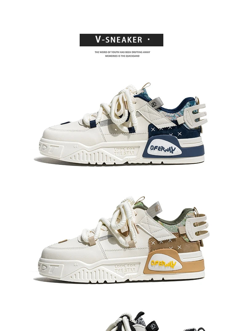 Shoes For Men Tennis Bread Hip-Hop Punk Skateboard Shoes Fashion Male Sneakers Couple Outdoor Sport Casual Shoes