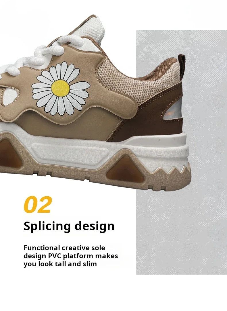 Sneakers Men Trendy Mixed Color Lace-up Thick-soled Casual Shoes Non-slip Shoe Round Toe Men Board Shoes Zapatillas Hombre