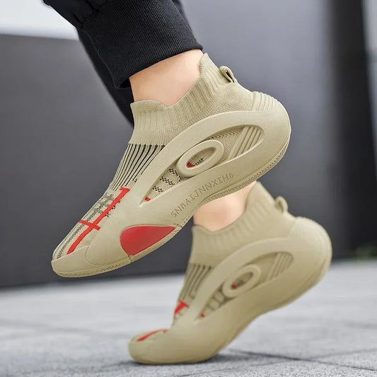 Summer Sneakers for Men Breathable Socks Casual Sports Shoes New Arrival Black Green Men Trainers Platform Designer Sneakers Men