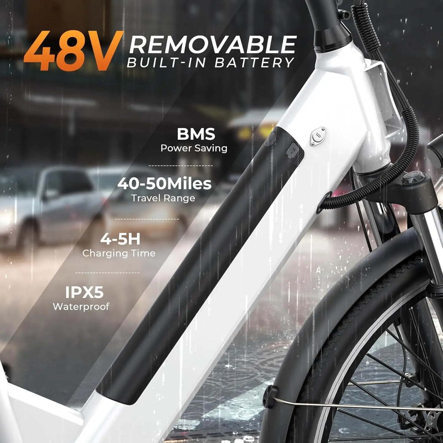 Electric Bike for Adults,26" Step-Thru EBike with 1000W Peak Motor,50 Miles 21.7MPH Adult Electric Bicycles with, Customized