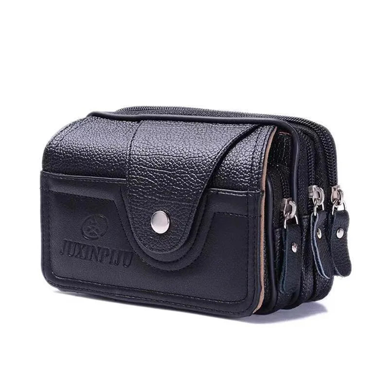 PU Leather Hand Bags For Men Large Capacity Money Purse Cell Mobile Phone Pocket Women Soft Double Zipper Male Clutch Bags