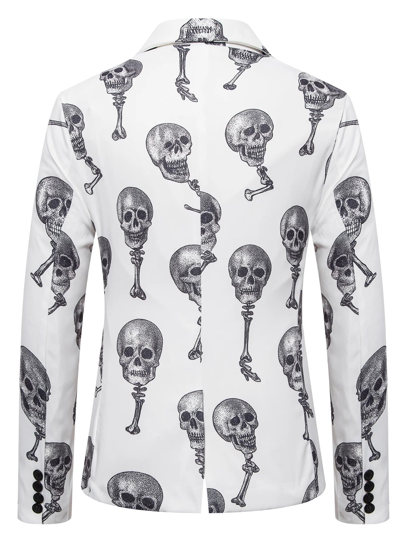 Skull Printed Mens Suit Pant Sets Trajes De Hombre Modernos Halloween Costumes Luxury Designer Nightclub Party Blazer Trousers