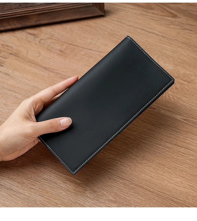 Men's Women's Genuine Leather wallets High-Quality Multi-Card Slot Business Comfortable Clutch Long European and American Wallet