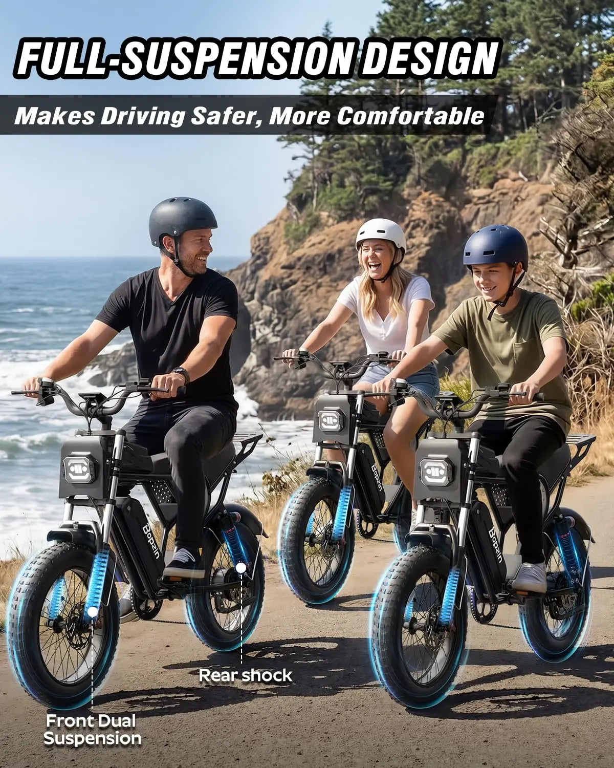 Electric Bike for Adult 1500W Peak Motor, 35MPH Speed, 48V 20AH Removable Large Battery Up to 80 Miles Range, UL, Customized
