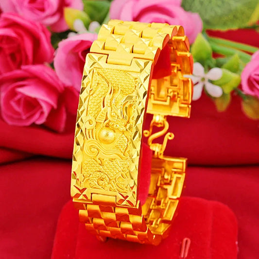 Atmospheric High Quality Gold Color Thick Gold Fashion Men's Domineering Faucet Anniversary Birthday Wedding Gift
