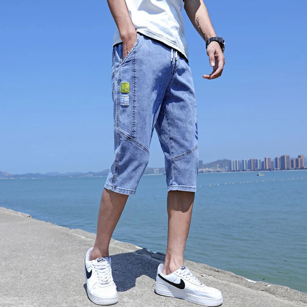 2023 new men's short jeans fashionable all match denim shorts capris for men  bermuda masculina men clothing pantalones cortos