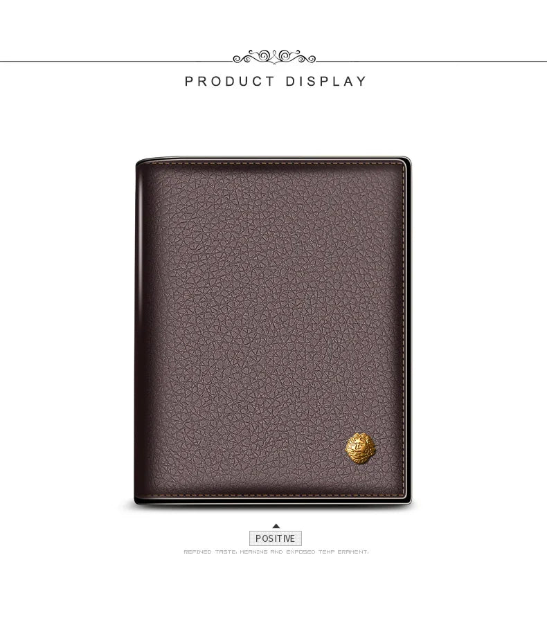 LAORENTOU Men Genuine Leather Wallet Small Card Holder Wallet Gift for Husband,  Boyfriend