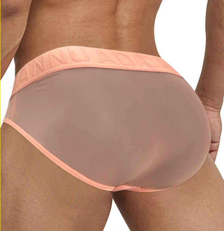 Transparent Men's Sexy Briefs Big U Pouch Underwear For Men Fashion Comfortable Soft Bikini Underpants Solid Color Male Panties