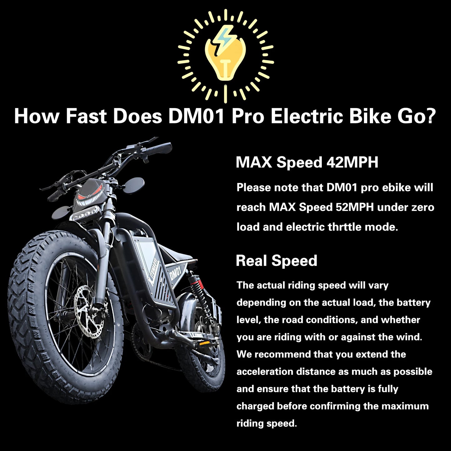 BAOLUJIE DM01 Electric Motorcycle 2000W Moto Electric Bicycle 60V30AH Battery Color Display 42 MPH EBike UL2849【1 Year Warranty】