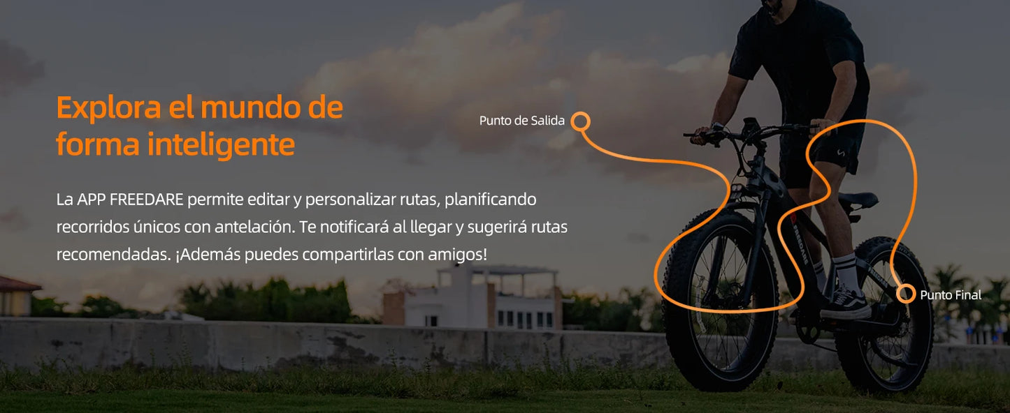 26''Fat Tire Ebike 1000W peak 48V 20Ah Removable Battery APP Control 90Mi Range GPS Tracking Electric Bike for Adults with UL/CE