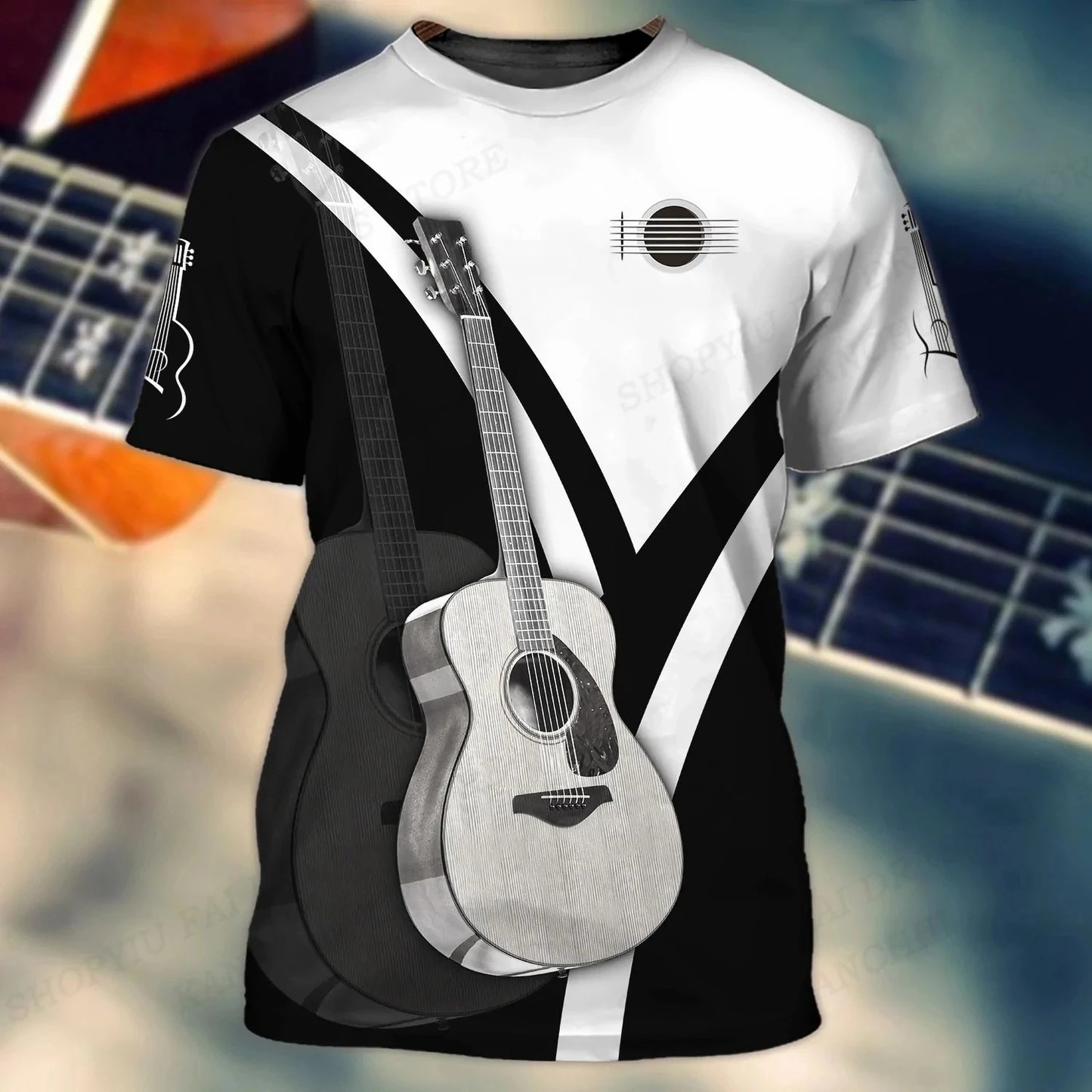 Music T shirts Guitar Graphic 3d Print Tshirt Men Women Fashion T-shirt Tops Kids Tshirt Boy Tees Men's Clothing Rock T-shirts