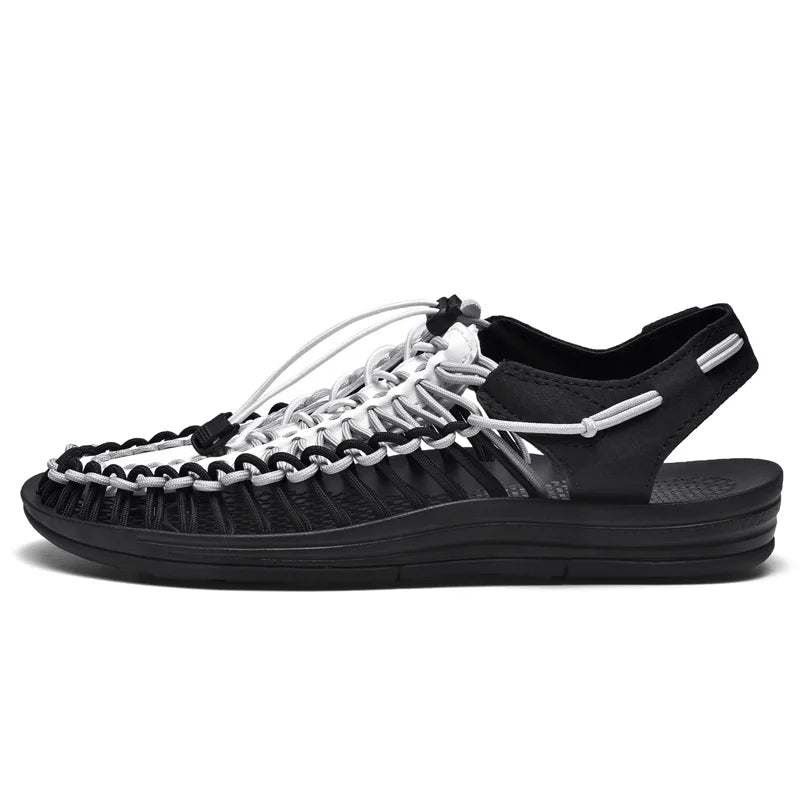 2025 Summer Men Sandals Genuine Leather Mens Casual Shoes Outdoor Men Leather Sandals for Men Beach Shoes Roman mens Shoes