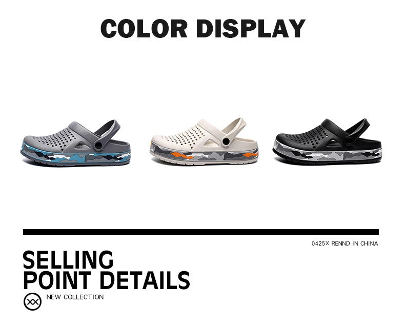Slippers for men in summer, wearing breathable sandals outside the head, outdoor cooldown, anti slip beach, straight drag