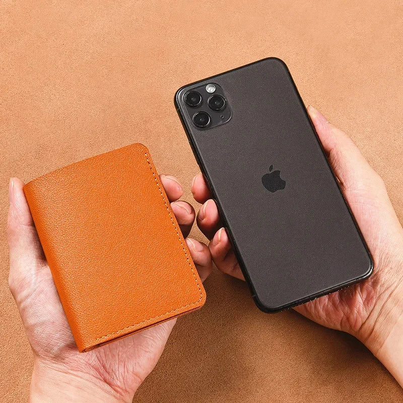 Classic Designer PU Leather Small Wallet for Men Short Simple Women's Purse Fashion Ultra Thin Credit Card Bag Coin Purse