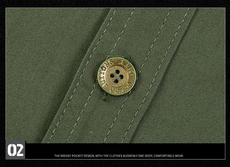 Summer men's thin short sleeved shirts, men's outdoor work clothes, multi bag half sleeved tops, pure cotton washed shirts