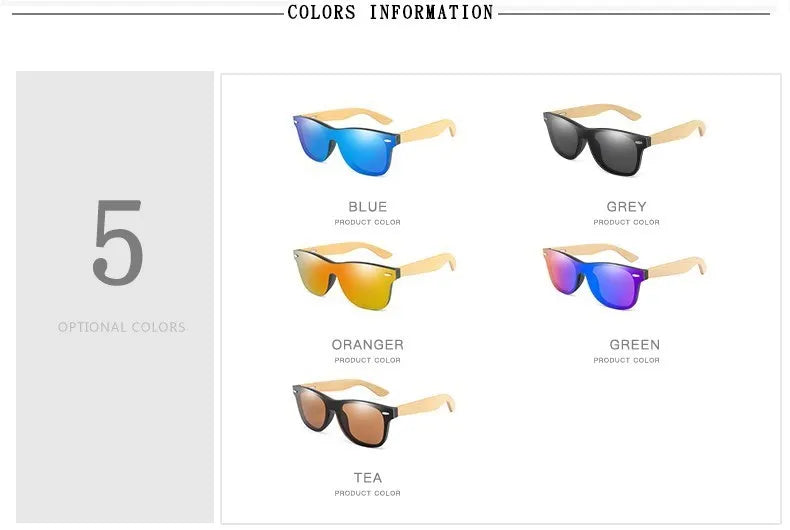 Wood Sunglasses Men Women Square Bamboo Women for Women Men Mirror Sun Glasses Oversize Retro De Sol Masculino Handmade