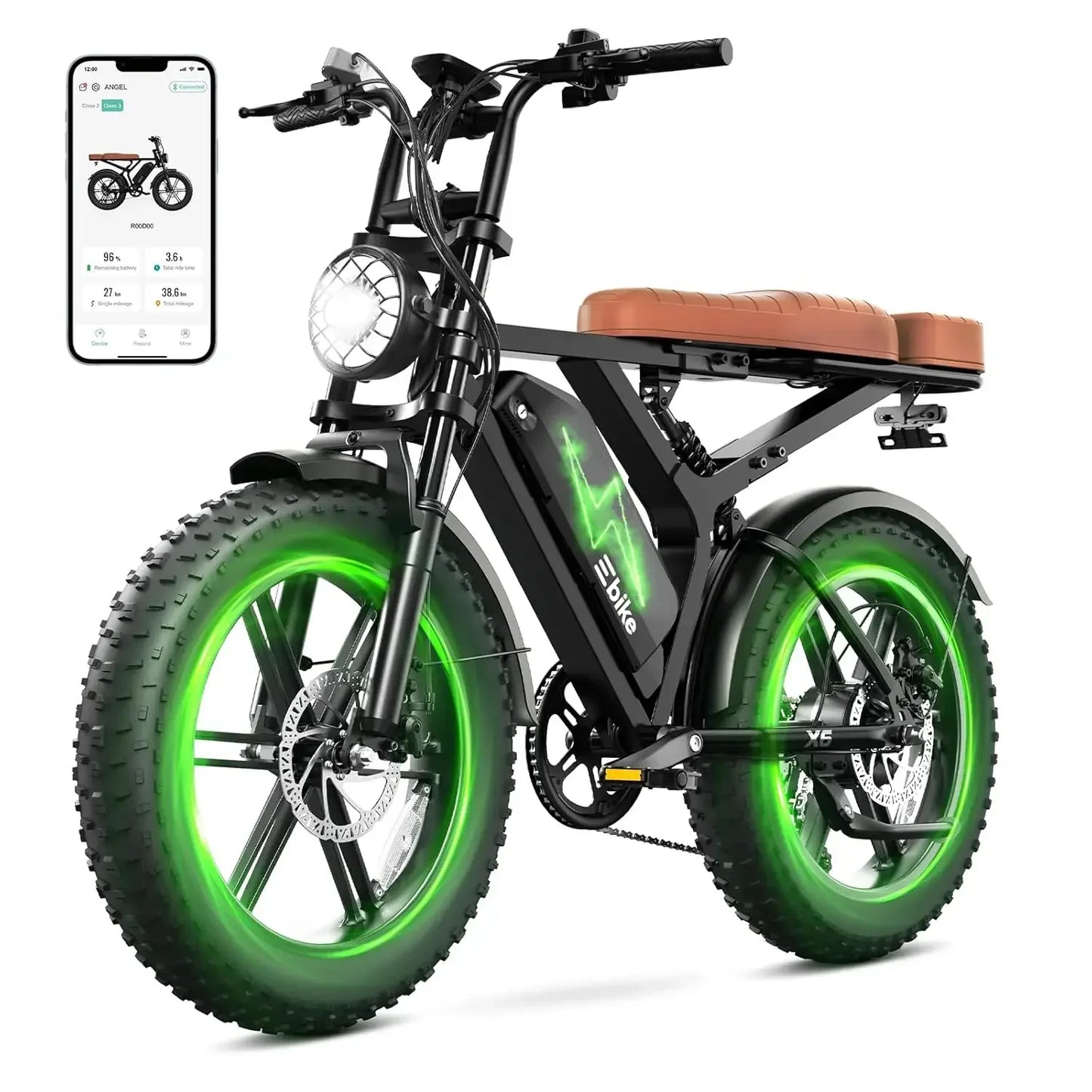 SISIAGD Electric Bike for Adults,1500W Peak Ebike,48V 15/ 30AH Waterproof Removable Battery,60-100 Miles,7 Speed,30, Customized