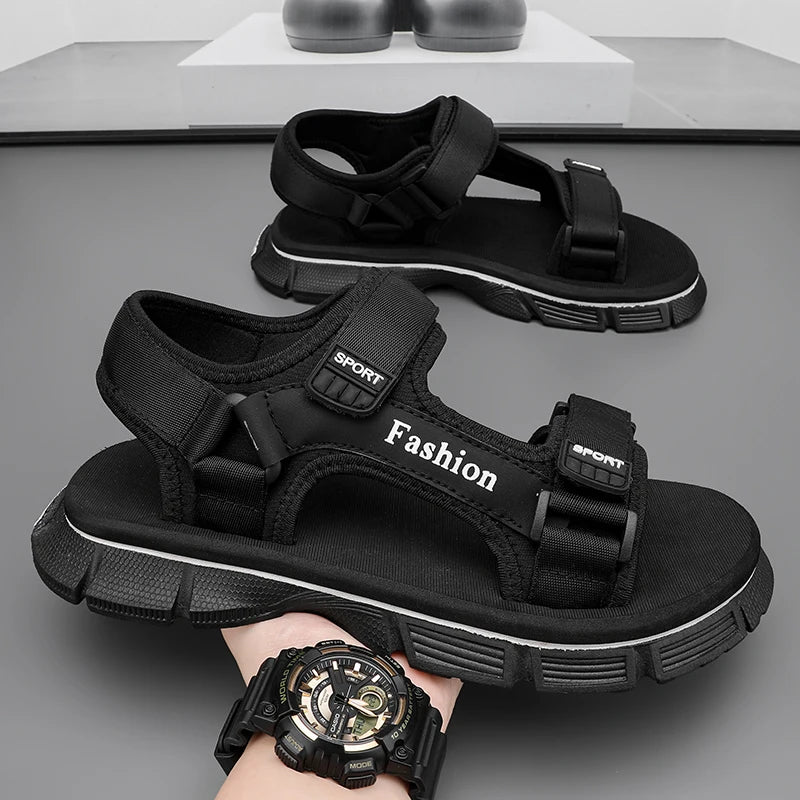 Sandals for Men 2025 New Summer Outer Wear Non-Slip Wear-Resistant Beach Shoes Men's Outdoor Leisure Sports Roman Shoes