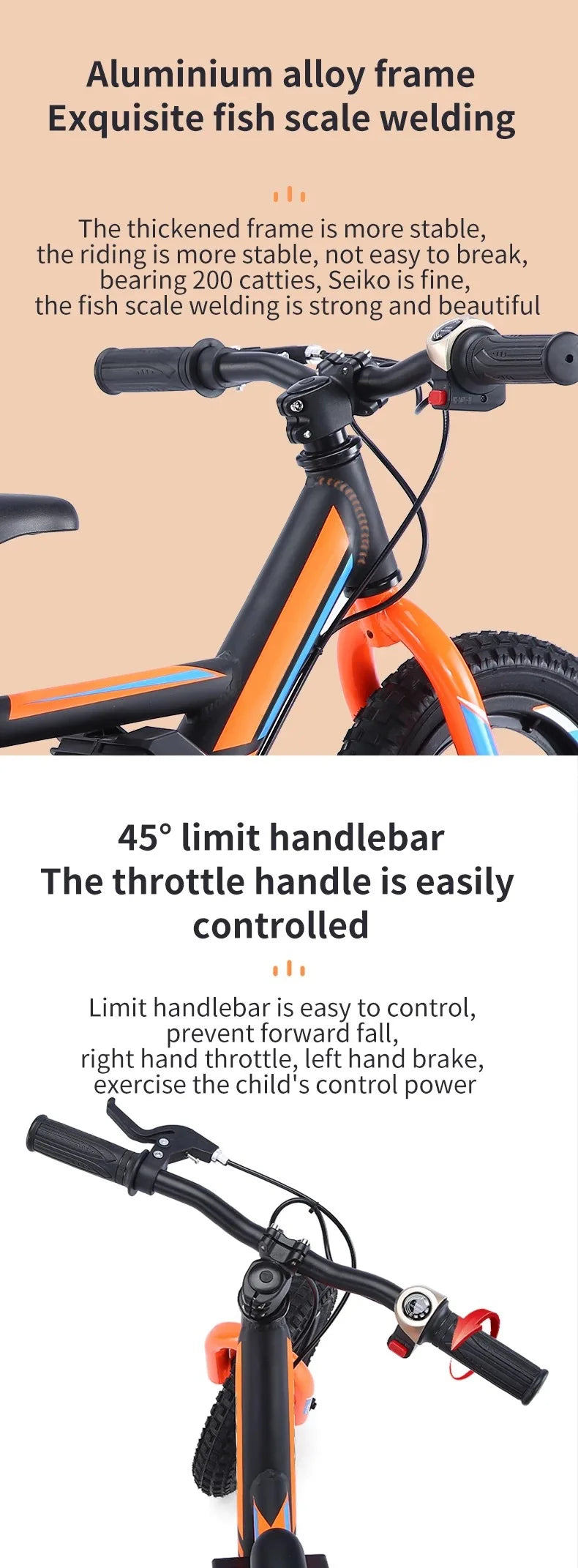 12-inch Children's Electric Bicycle Outdoor Off-road Portable Shock-absorbing Scooter