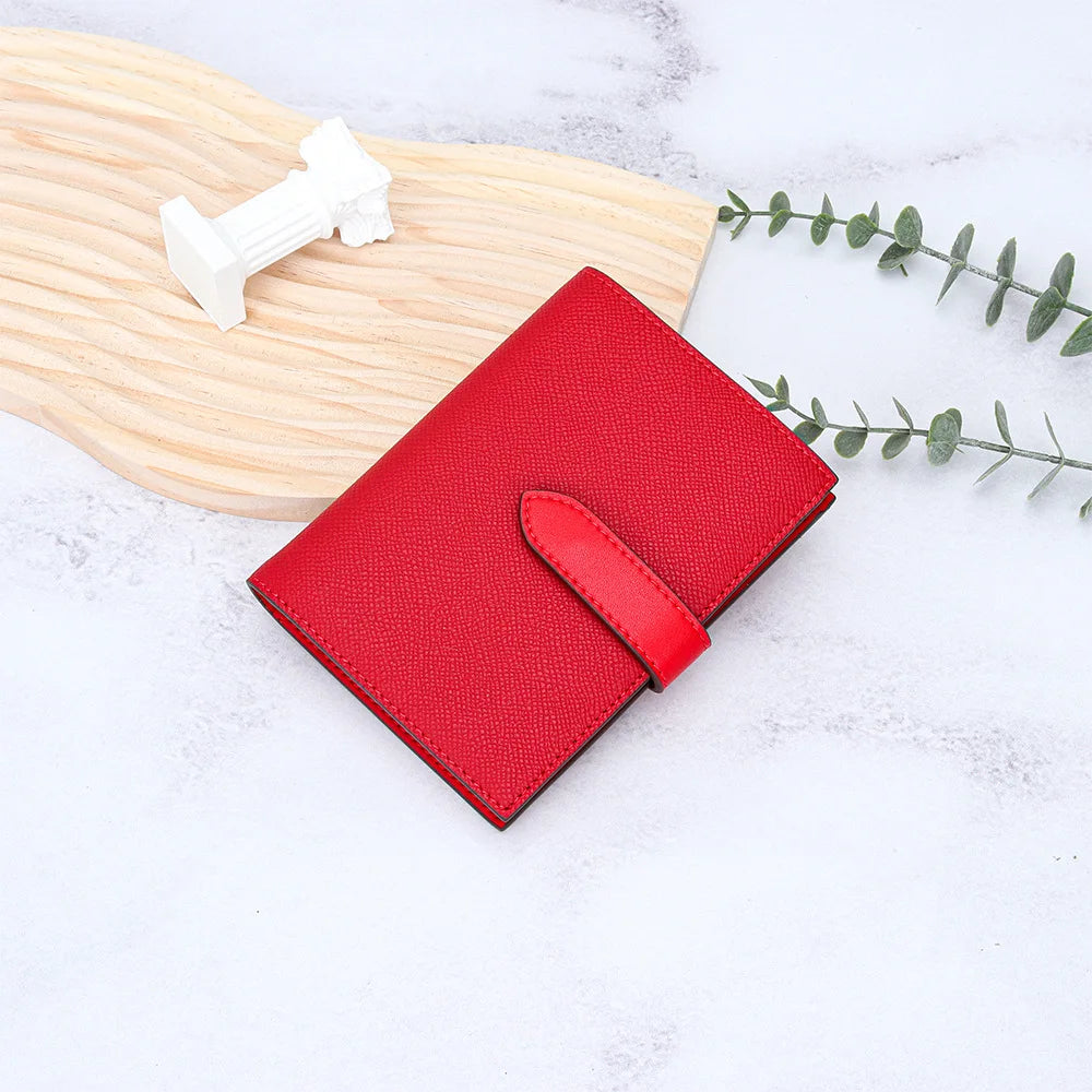 Luxury Design Genuine Leather Wallet For Woman Custom Initials Fashion Folding Passport Holder Business Card Holder Coin Purse