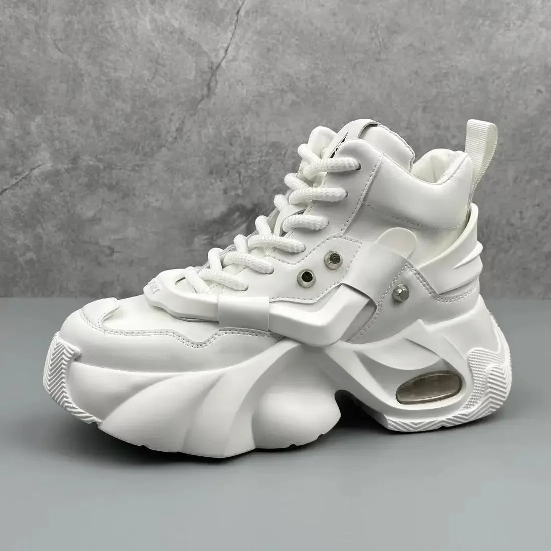 Men's Boots High Top  New Trend Wear-resistant Synthetic Leather Boots Casual Lace Up Height Increasing Fashion Boots 2025