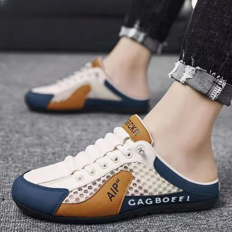 Summer Men's Half Slippers Trendy New Casual Shoe Light Walking Flats for Men Non Slip Sneaker Hot Sale Man Shoes Zapatos Hombre
