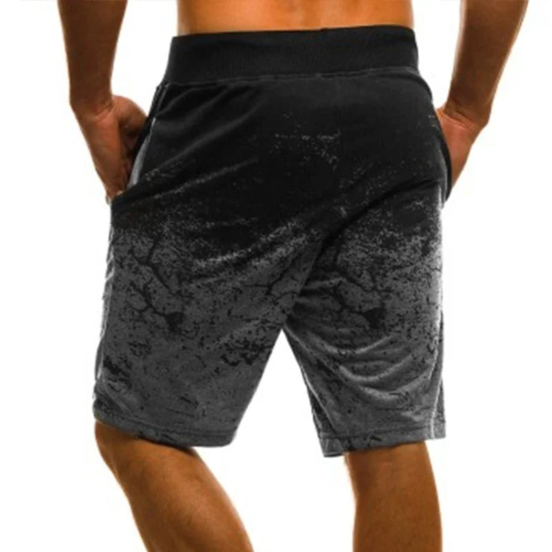 2023 Fashion Men Casual Shorts Fashion Printed Joggers Short Sweatpants Summer Drawstring Hip Hop Slim Workout Shorts Outside