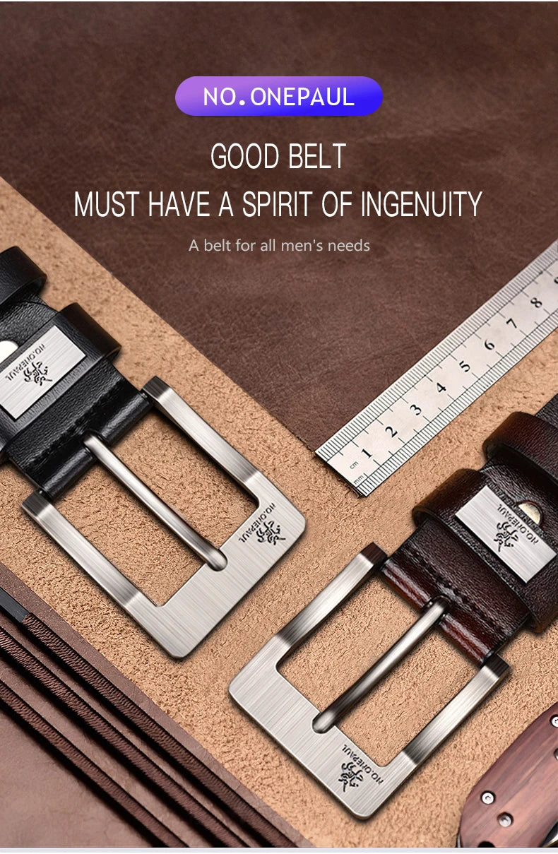 2025New Men's  Leather Belts Luxury Strap Male Belts For Fashion Classice Vintage Pin Buckle Men Belt High Quality