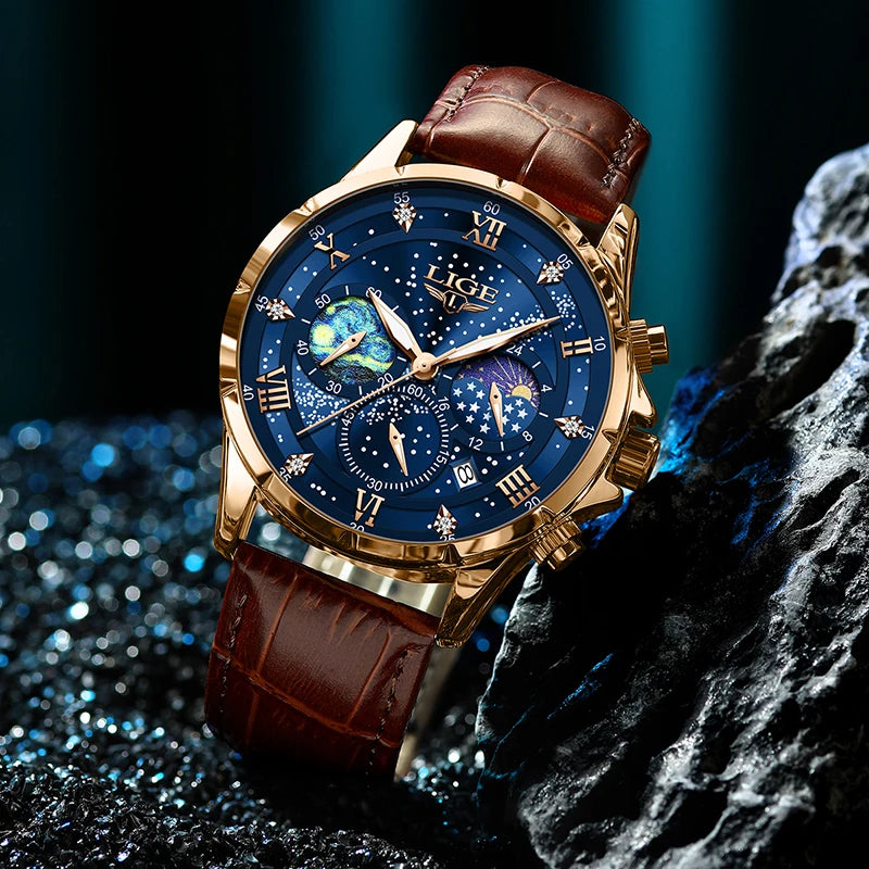 LIGE Top Brand Luxury Watches For Men Casual Business Quartz Mens Watch Fashion Waterproof Luminous Date Wristwatch Reloj Hombre