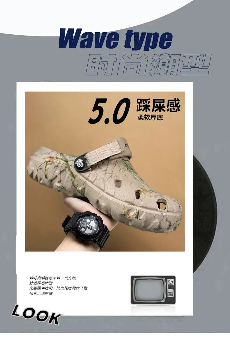 Flat Sandals Men Shoes 2025 Slippers Men Garden Platform Sandals Man Summer Sandals Male Sneakers Outdoor Flip Flops Home Clogs