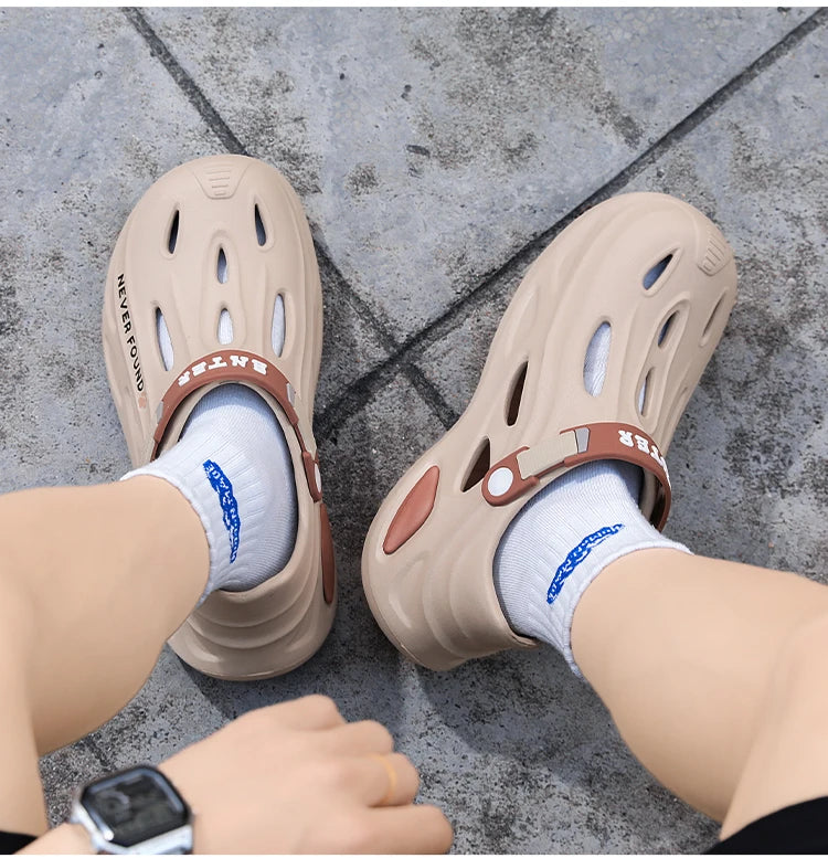 Men's Outdoor Sandals Sport Slippers Beach Slides Breathable Clogs Men Women Casual Garden Shoes Non-slip Men Outdoor Sandals