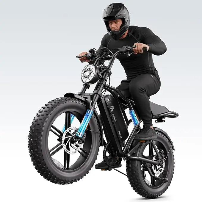 Electric Bike for Adults, 1500W Peak Motor Ebike, 20" x 4.0" Fat Tire E Bike, 48V 15Ah Removable Battery,Customized