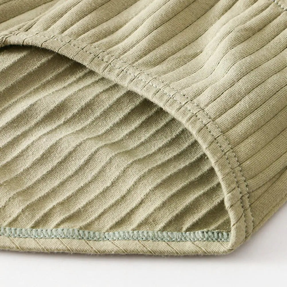 Men Briefs Mid Waist Elastic Soft Breathable Anti-septic U Convex Striped Solid Color Casual Men Underpants underwear men