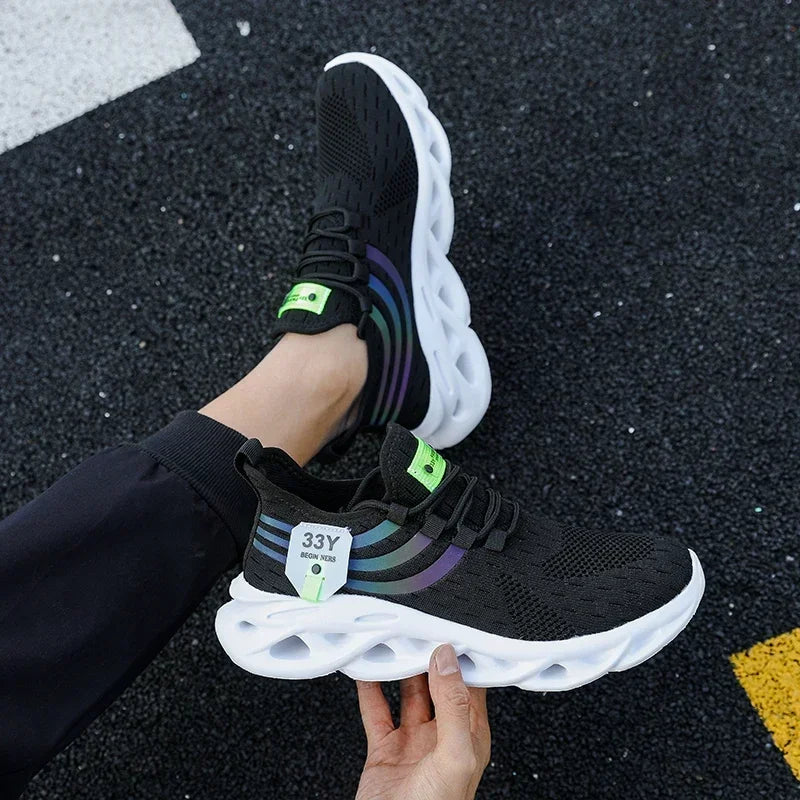 Sneakers for Men Casual Sport Shoes Breathable Lightweight Outdoor Mesh Platform Running Shoes Athletic Tenis Walking Shoes