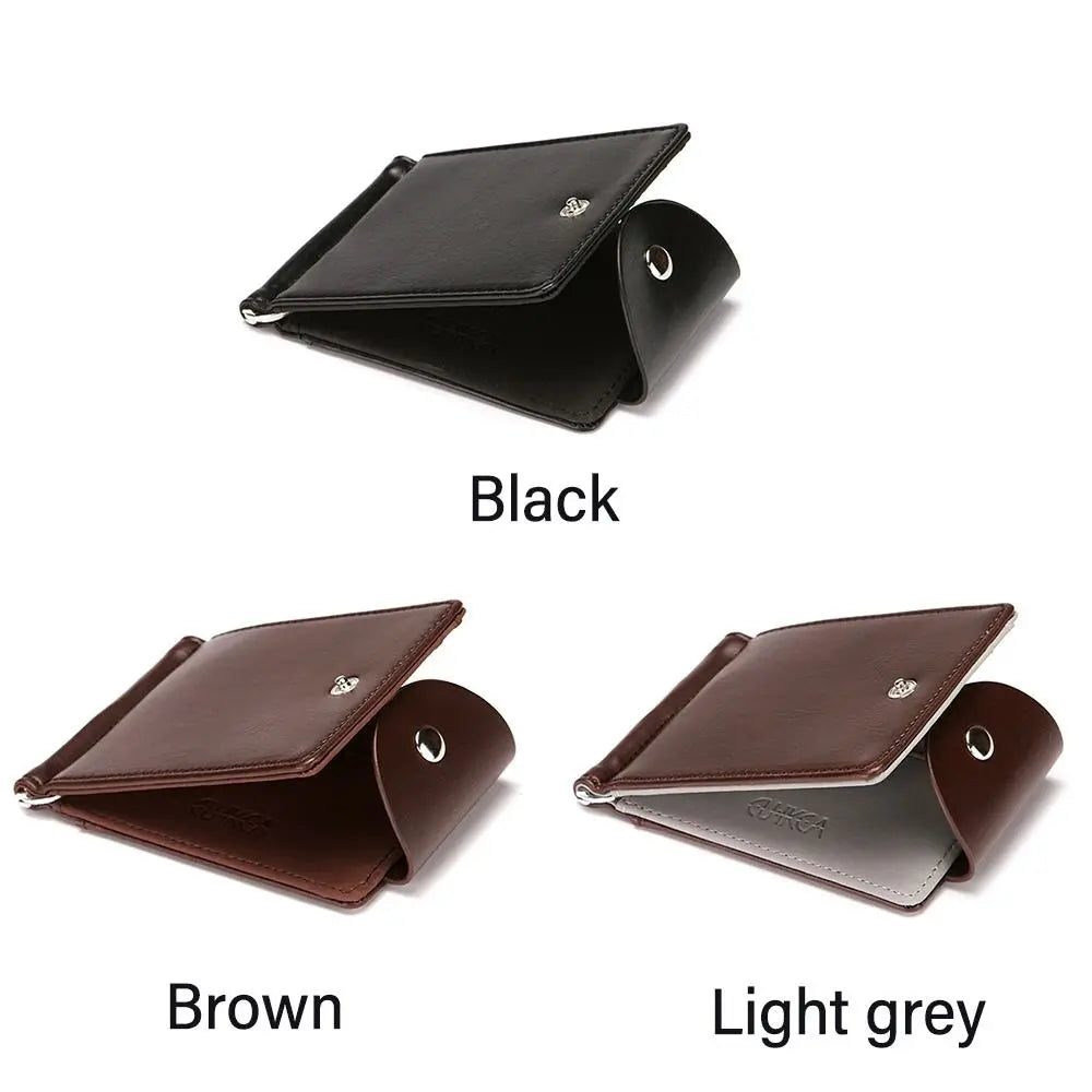 Men PU Leather Wallet Card Holder Male Fashion Purse Small Hasp Money Bag Mini Vintage Slim Wallets Clutch Bags