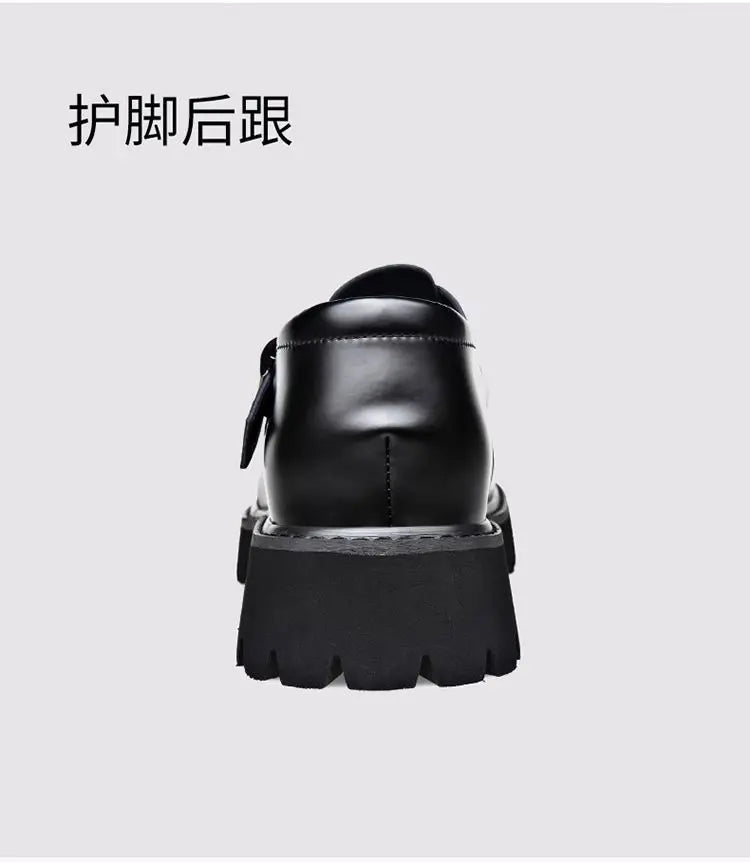 Fashion New Designer Platform Sandals for Men 2025 Summer Buckle Leather Dress Sandal Shoes Man Big Size Black  Sandalias Hombre