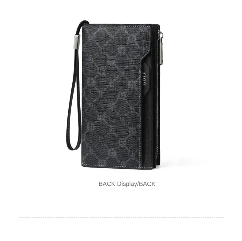 GOLF Long Wallet for Men Leather Male Clutch Bag Purse Wallet Wrist Bag Credit Card Organizer Hand Bags Money Clip Minimalist
