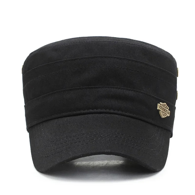 Mens Baseball Cap  Flat Caps  Spring Autumn Tactical Hat Men's Flat Top Cotton Cap Sports Leisure Hats