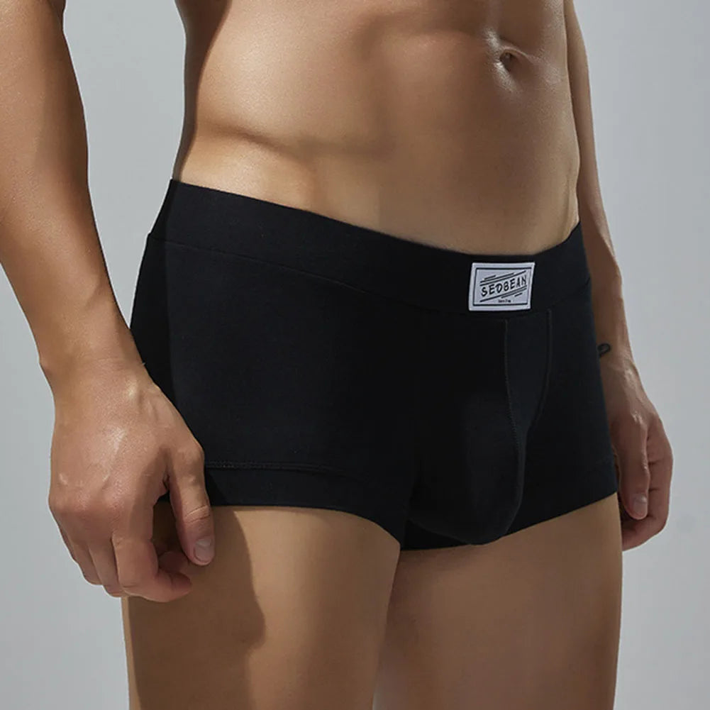 Men Sexy Underwear Boxer Briefs Comfortable Breathable Low Rise Intimates Hot Stretch Male Boxershorts Teenage Underpants