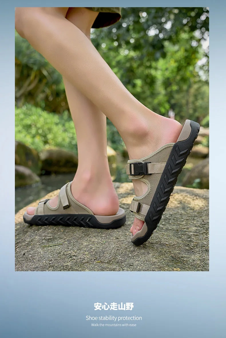 Summer Men Women Casual Sandals Couple Breathable Beach Slipper Outdoor Thick Soled Non Slip Sports Slippers for Men Big Size47