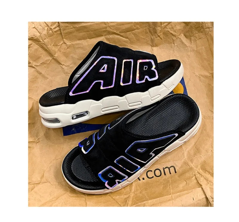 Men's Slippers 2025 Summer New Casual Slippers Fashion Air Cushion Sports Slippers for Men Non Slip Beach Shoes Designer Slides