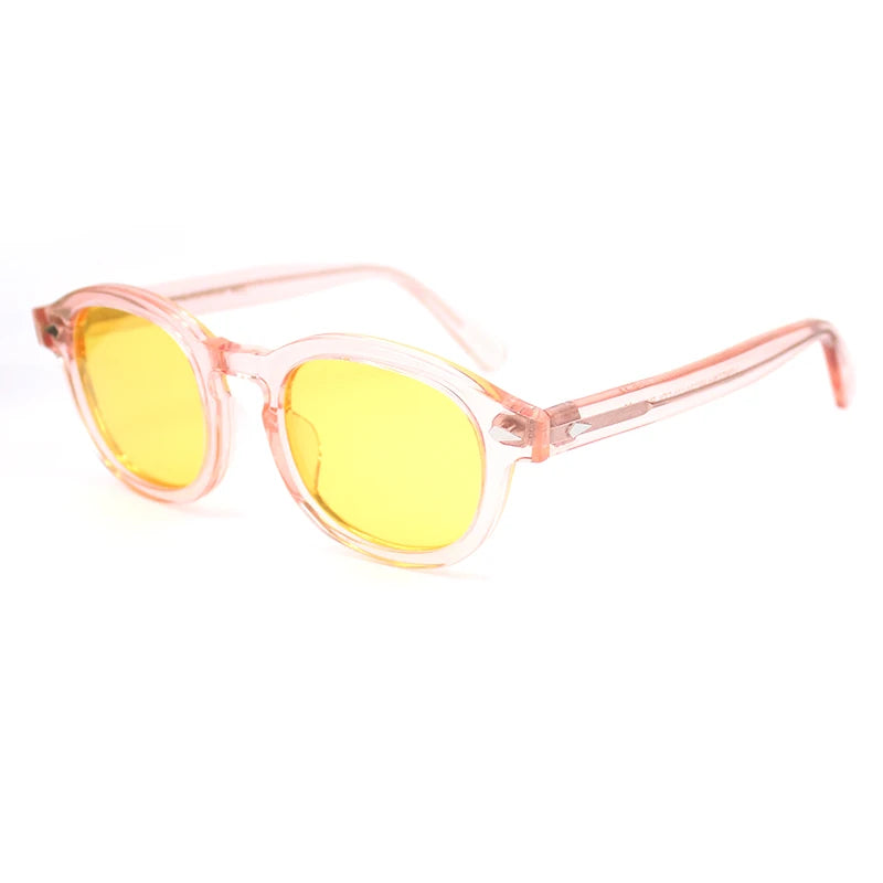 Men's Sunglasses Woman Johnny Depp Polarized Sun Glasses Acetate Frame Luxury Brand Vintage Driver's Shade