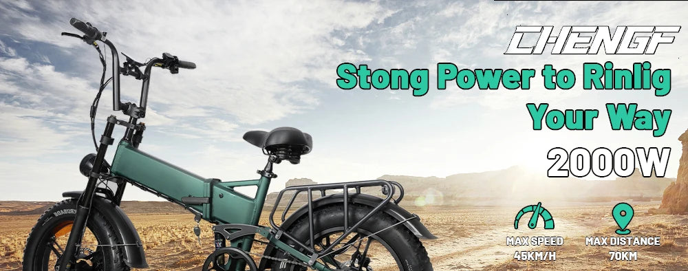 2000W 48V 20AH 20X4.0 Fat Tires, Aluminum Alloy Frame, Adult Electric Bicycle, Foldable, Hydraulic Brake