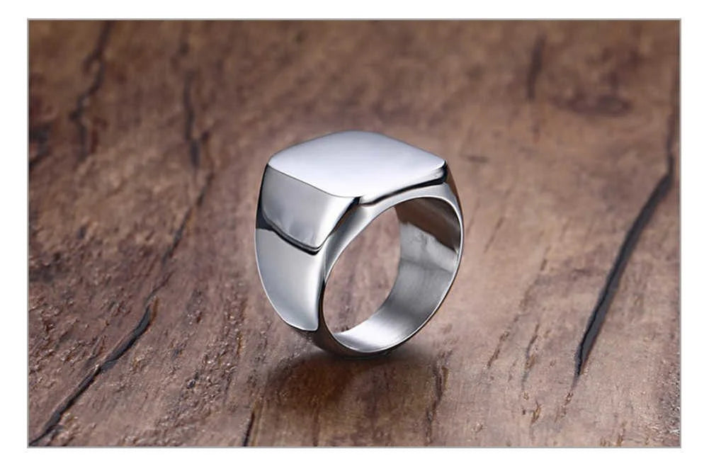 Vnox 18mm Signet Ring For Men Women, The Zodiac 12 Horoscope Constellation Sign Finger Band, Stainless Steel Aries Punk Ring