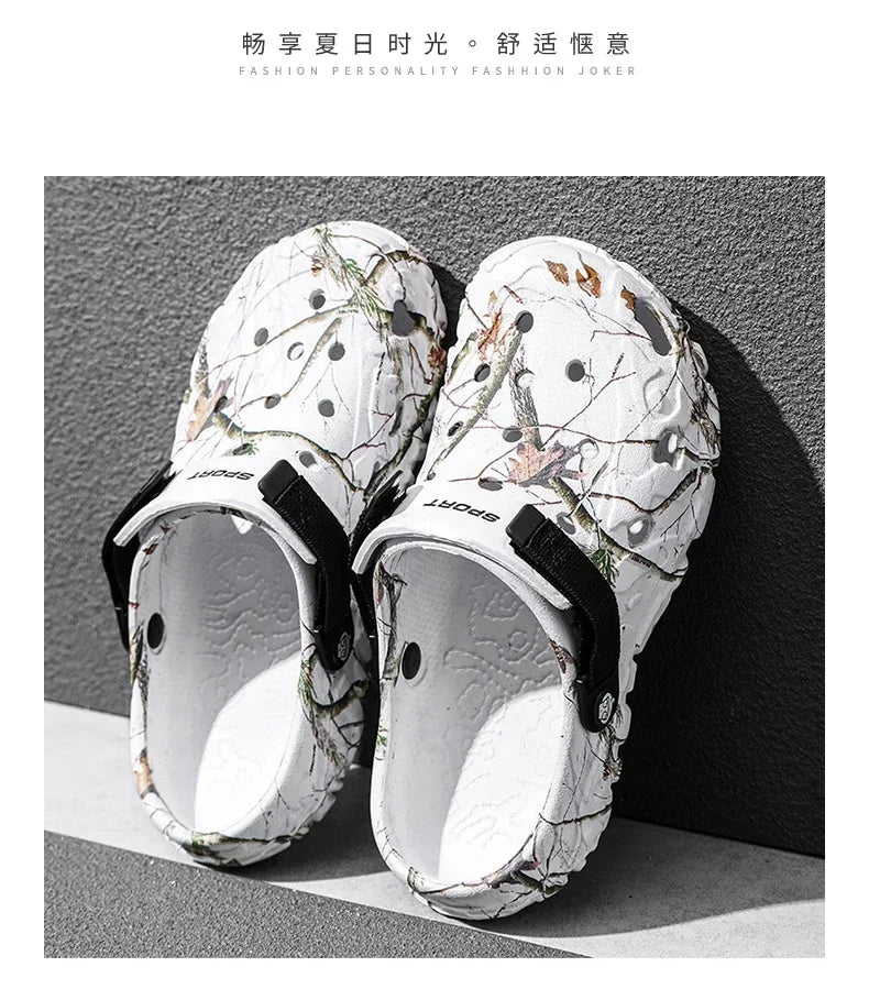 Flat Sandals Men Shoes 2024 Slippers Men Garden Platform Sandals Man Summer Sandals Male Sneakers Outdoor Flip Flops Home Clogs